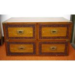 Pakistani 4 drawer chest 91cm wide, 51cm high approx