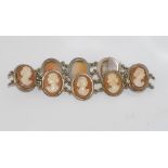 Silver (925) cameo bracelet