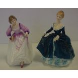 Two Royal Doulton lady figurines to include Janine HN2461 and Ashley HN3420, H19cm approx (tallest)