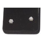 14ct white gold floral shaped earrings TDW: 0.25ct H/I SI, weight = 1.5 grams, valuation available