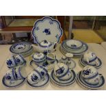 Extensive Royal Copenhagen dinner set pattern: Tranquebar blue, comprising of 6 dinner, 6 entree,