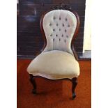 Victorian rococo style grandmother chair