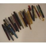 Quantity of various vintage fountain pens &pencils approximately 20 for spare parts