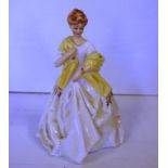 Royal Worcester figurine "First dance", F.C. Doughty model, 18cm high approx.