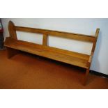 Vintage church pew 213cm wide