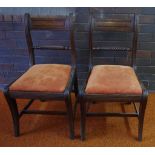 Pair of Regency rope back dining chairs