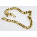 14ct yellow gold curb link necklace weight: aprox 63.5 grams size: approx 40cm in length