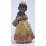 Lladro girl holding a basket figurine H21cm approx