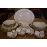 Royal Worcester dinner service 'Francesca' pattern, comprising 8 each of dinner, entree & dessert