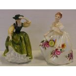 Two Royal Doulton lady figurines to include Buttercup HN2309 and Marilyn HN3002, H19cm approx (