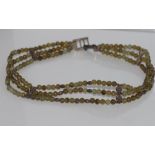 Labradorite and silver choker size: approx 32cm in length