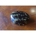 Good tortoiseshell oval shaped box 7.5 x 6 cm approx.