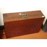 Vintage style Chinese leather trunk 72cm wide