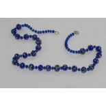 Graduated glass bead necklace size: approx 43cm in length