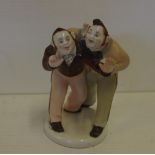 German novelty figure of Gossiping Gents 12cm high, approx.