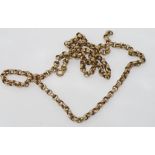 Vintage 9ct gold chain with gold plated replacement clasp, total weight: approx 10.6 grams, size: