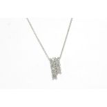 18ct white gold and diamond slider pendant weight: approx 2.5 grams