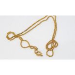 Twist chain necklace marked Spain 10K weight: approx 3.18 grams, size: approx 46 cm length