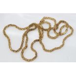 9ct yellow gold 3 dimensional necklace weight: approx 41.5 grams, size: approx 75cm in length