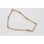 Vintage 9ct gold twist chain bracelet weight: approx 4.12 grams