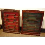 Two Chinese display cabinets H61cm, W48cm & D9cm approx.