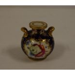 Good antique miniature vase attributed to Coalport circa 1820, hand painted with floral sprays on