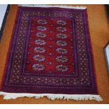 Persian wool rug with red tones, 164cm x 120cm approx