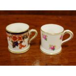 Two miniature English cups including Royal Crown Derby, 4cm high approx.