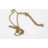 9ct yellow gold chain/necklace weight: approx 3.5 grams, size: approx 46cm in length