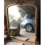 Gilt framed over mantle mirror