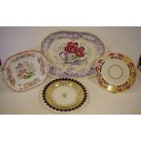 Davenport armorial porcelain plate & other items circa 1850, with the motto 'Audacter Et Sincere'