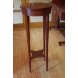 Antique French satinwood 2 tier stand 37.5cm diameter, 89.5cm high
