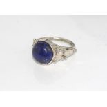 Sterling silver and lapis lazuli ring size: O-P/7