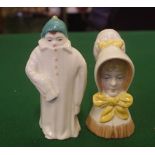 Two Royal Worcester candle snuffers Toddie & Young Girl, 10cm high (tallest) approx