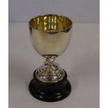 Boxed Japanese sterling silver cup 15 cm high approx.