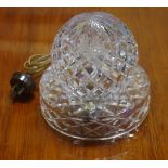 Cut crystal table lamp 17cm high approx.