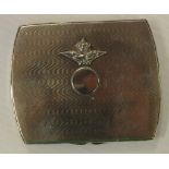 Silver card case with RAAF monogramme to top stamped 800, 89grams approx