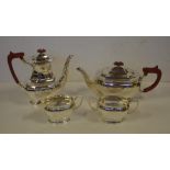 Mappin and Webb sterling silver coffee/tea set hallmarked Sheffield 1988, 1800 grams approx.