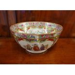 Large Chinese polychrome bowl 30cm diameter approx.