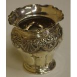 Walker and Hall sterling silver posie vase hallmarked Sheffield 1904, H12cm, 219cm approx