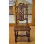 Antique gothic style oak chair