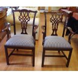 Pair of Chippendale style armchairs 60cm wide, 98cm high