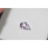 Unset pear shaped kunzite approx 10.9ct