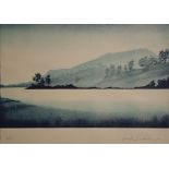 Peter Hickey (1943-), River Landscape 4/35 etching, signed in pencil lower right, 30cm x 49cm