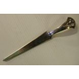 Australian sterling silver letter opener makers mark rubbed, H17cm approx, 39grams approx