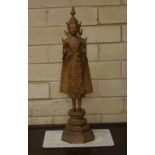 Cast gilt metal deity 58cm high approx.