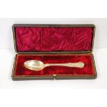 Victorian sterling silver christening spoon hallmarked London 1854, 30 grams approx.