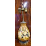 William Moorcroft "Leaf and Berries"lamp base in autumn tones, H55cm approx