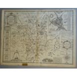 A C17th Black & White copper engraved map of Worcestershire by John Speed, c1627