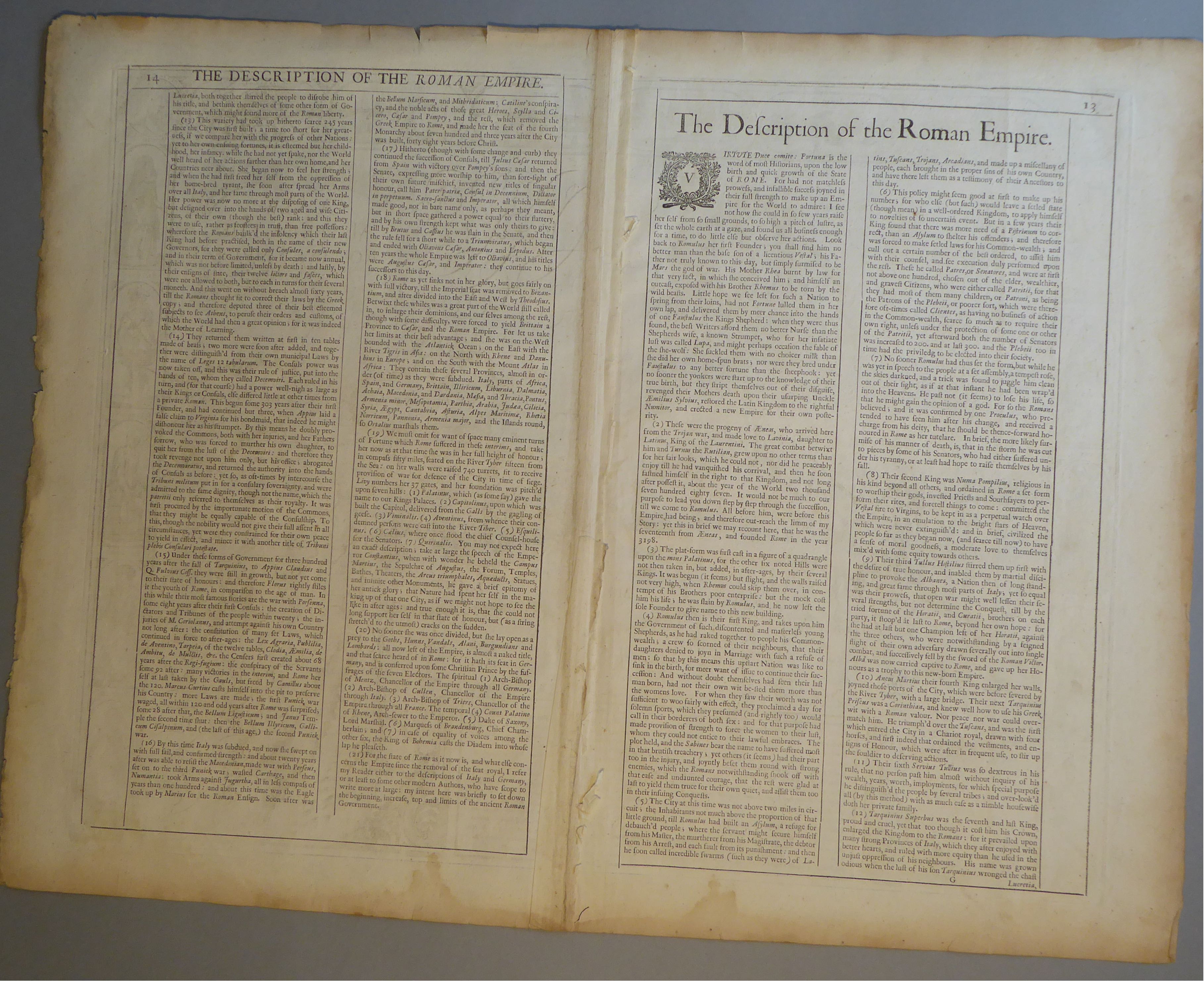 A C17th Black & White copper engraved map of the Holy Roman Empire by John Speed, c1676 - Image 2 of 2